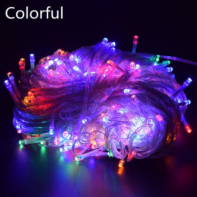 LED String Lights 100M 50M 30M 20M 10M Christmas Decorations Holiday  Lighting Home Wedding Outdoor Fairy Lights Led Party Lights