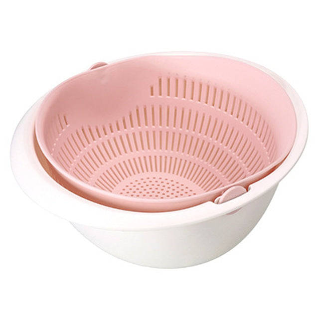 1 Multifunction Kitchen Colander, Strainer And Bowl Set, Double