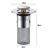 Pop Up Sink Drain Strainer