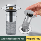 Pop Up Sink Drain Strainer