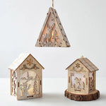 Wooden House Lamps