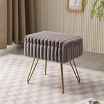 Faux Fur Vanity Stool