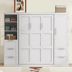 Queen Murphy Bed with Shelves