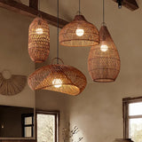 Vintage Rattan Pendant Light