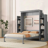 Queen Murphy Bed with Shelves