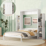 Queen Murphy Bed with Shelves