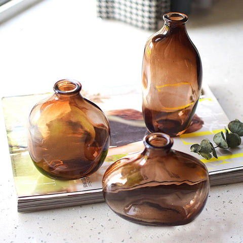 Retro Glass Flower Vases