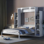 Queen Murphy Bed with Shelves