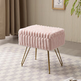 Faux Fur Vanity Stool