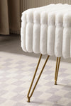 Faux Fur Vanity Stool