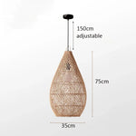 Vintage Rattan Pendant Light