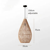 Vintage Rattan Pendant Light