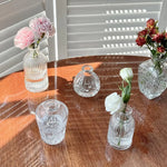 Wedding Embossed Glass Flower Vase