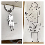 Customized Children Drawing Keychain