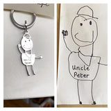 Customized Children Drawing Keychain