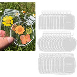 30pcs Transparent Flower Bookmarks