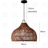 Vintage Rattan Pendant Light