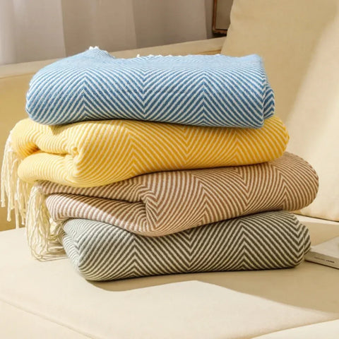 Nordic Stripes Throw Sofa Blanket