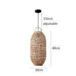 Vintage Rattan Pendant Light