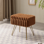 Faux Fur Vanity Stool