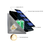 Outdoor Solar Step Lights 4/6 pcs