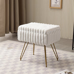 Faux Fur Vanity Stool