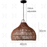 Vintage Rattan Pendant Light