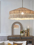 Retro Rattan Pendant Lamps Light