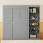Queen Murphy Bed with Shelves