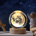 3D Moon Crystal Ball Lamp