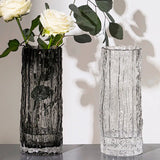 Transparent Cylindrical Glass Vase