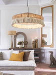 Retro Rattan Pendant Lamps Light