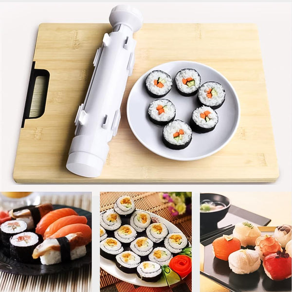 Sushi Roller Mold Cylindrical Diy Sushi Making Kit Machine Kitchen Sushi  Tool for Easy Sushi Cooking Rolls Beginner Sushi Kit